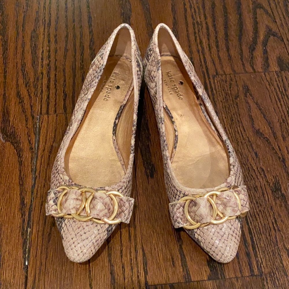 Kate Spade Snakeskin Flats